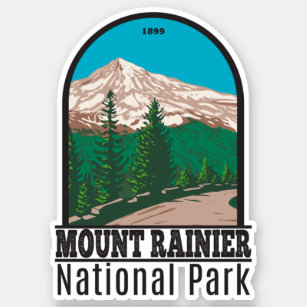 Sticker Parc national du Mont Rainier Washington Vintage