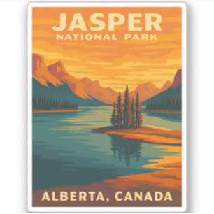 Sticker Parc national du Vintage voyage rétro Jasper Pitto