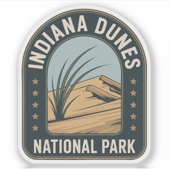 Sticker Parc national Indiana Dunes Adventure (Devant)