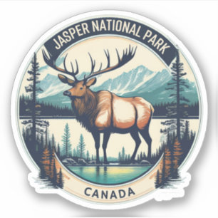 Sticker Parc national Jasper Canada Réserves
