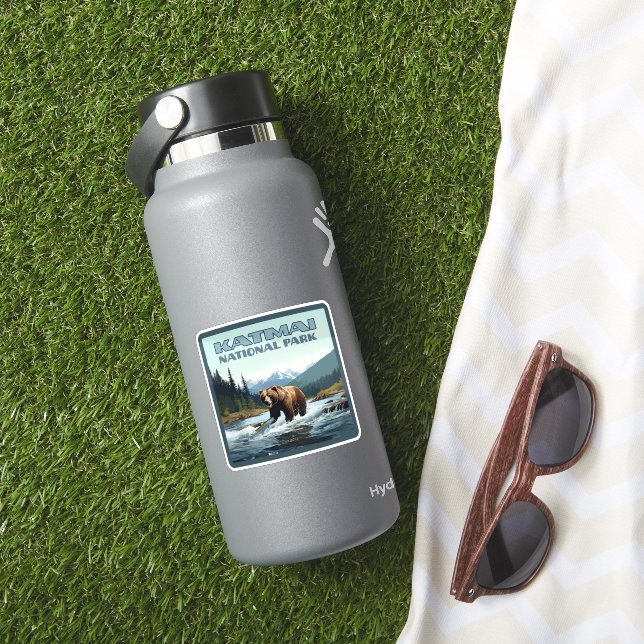 Sticker Parc national Katmai Alaska Bear Brooks (HydroFlask Insitu)