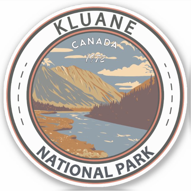 Sticker Parc national Kluane Toujours Brook Canada Travel  (Devant)