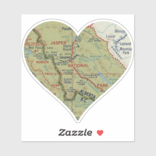 Sticker Parc national Love Jasper Alberta