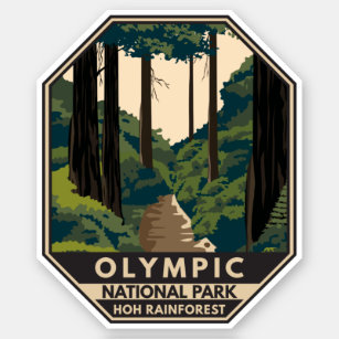 Sticker Parc national olympique Hoh Rainforest Vintage