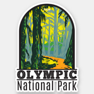 Sticker Parc national olympique Washington Hoh Rainforest