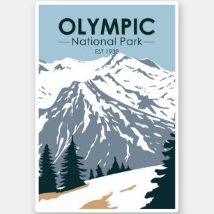 Sticker Parc national olympique Washington Retro