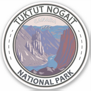 Sticker Parc national Tuktut Nogait Canada Vintage Voyage