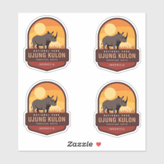 Sticker Parc national Ujung Kulon Indonésie