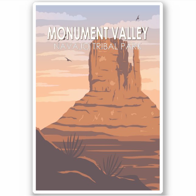 Sticker Parc tribal de la Vallée du Monument Navajo Vintag (Devant)