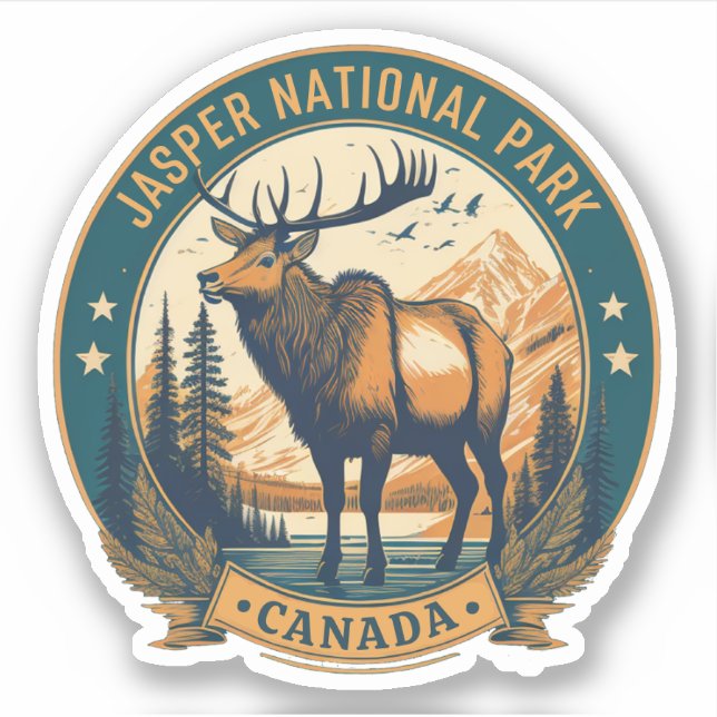 Sticker parcs de jasper canada hébergements (Devant)
