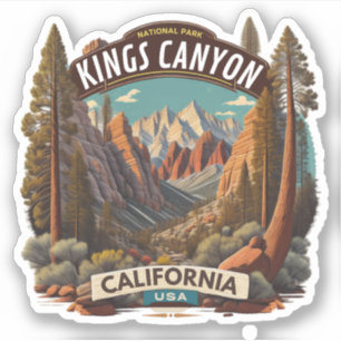 Sticker Parcs nationaux de Sequoia et Kings Canyon Califor
