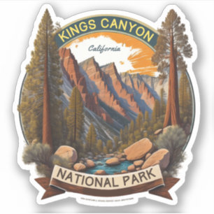 Sticker Parcs nationaux du canyon de Sequoia et de Kings e