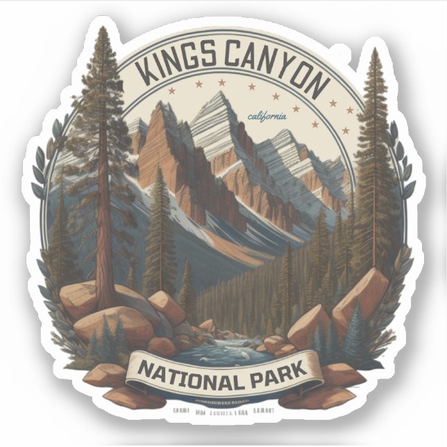 Sticker Parcs nationaux du canyon de Sequoia et de Kings e (Devant)