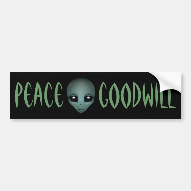 Sticker pare-chocs Alien Friendly Alien Sticker pa (Devant)