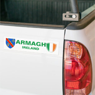 Sticker pare-chocs Armagh Ireland Crest et Irish F