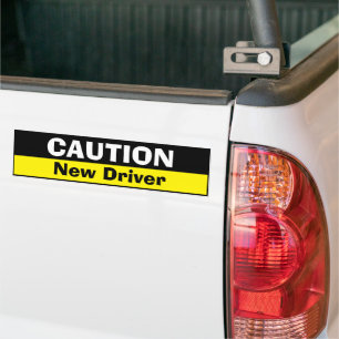 Sticker pare-chocs - Attention Nouveau pilote