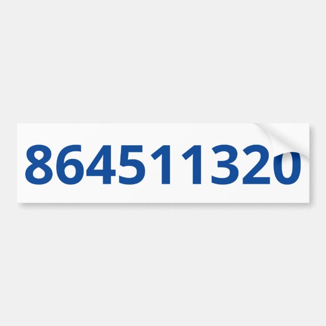 Sticker pare-chocs blanc 864511320 (Devant)