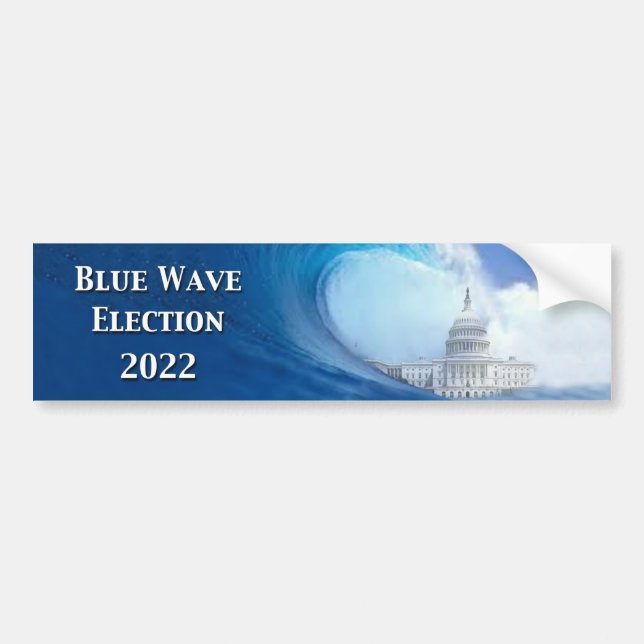Sticker pare-chocs Blue Wave Election 2022 (Devant)