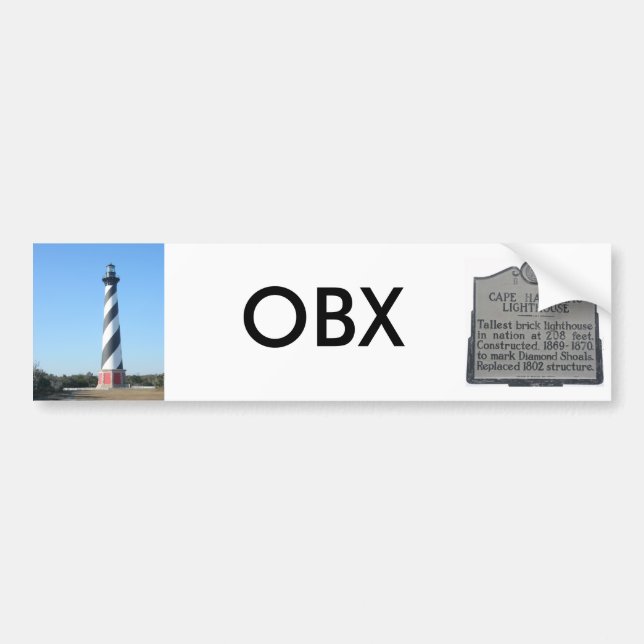 Sticker pare-chocs Cape Hatteras Lighthouse #1 OBX (Devant)