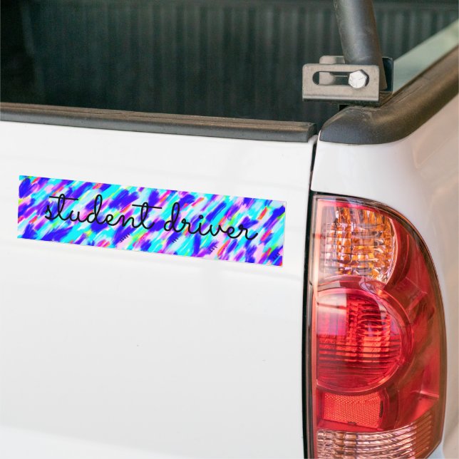 Sticker pare-chocs Chaos coloré (Sur camion)