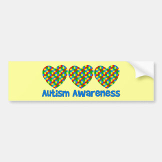 Sticker pare-chocs Coeurs de puzzle