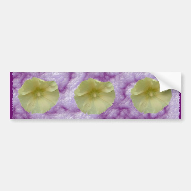 Sticker pare-chocs Cream Hollyhock (Devant)