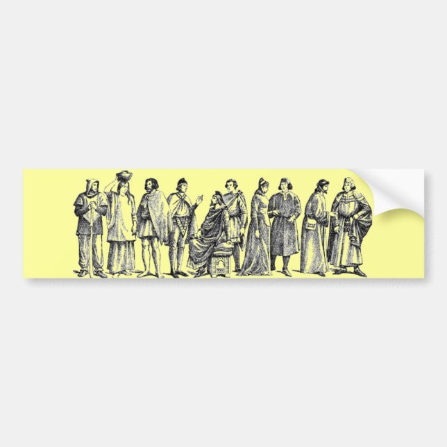 Sticker pare-chocs de costumes historiques (Devant)