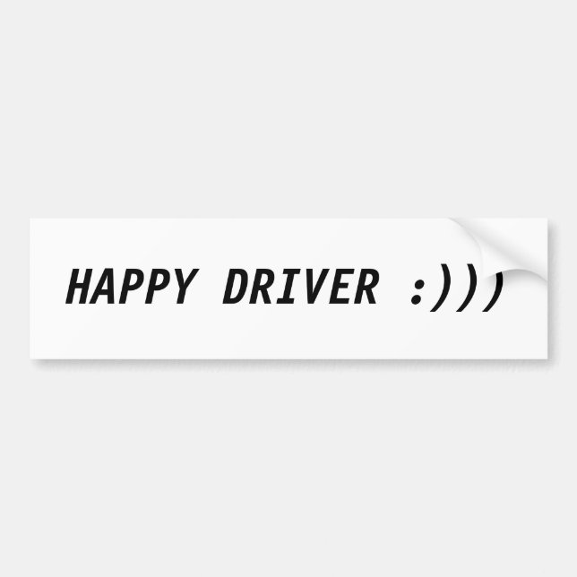 Sticker pare-chocs de pilote heureux (Devant)