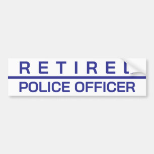 Sticker pare-chocs de police à la retraite