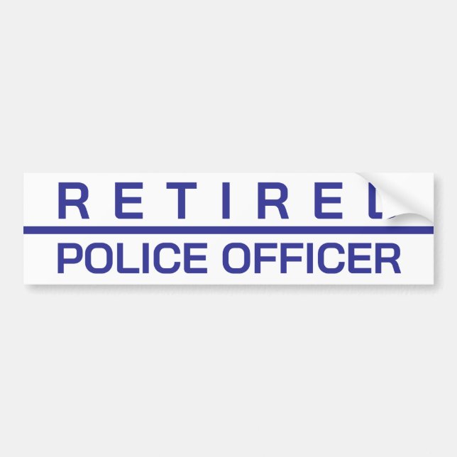 Sticker pare-chocs de police à la retraite (Devant)