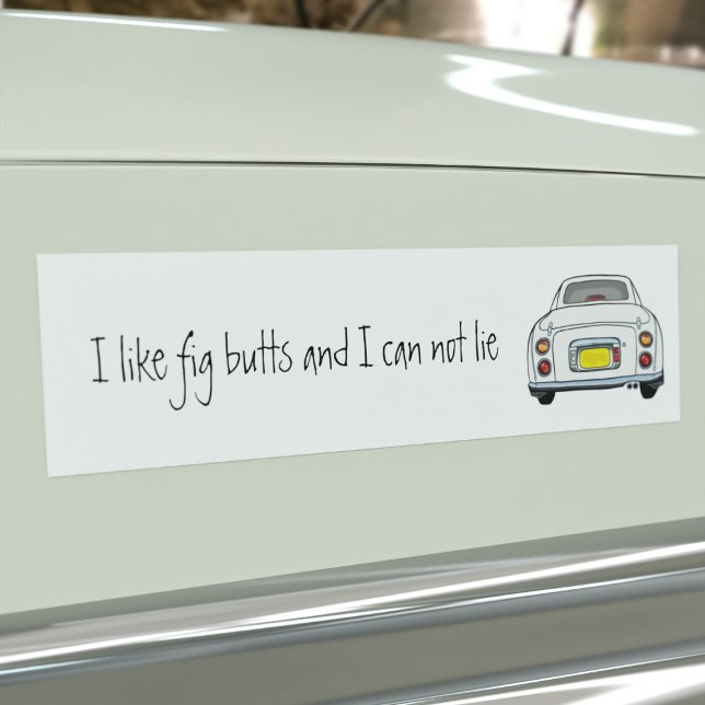 Sticker pare-chocs de voiture Figaro blanc amusant (Do you like White Figaro cars and can not lie? This is the car bumper sticker just for you)