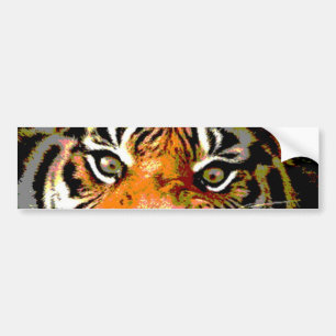 Sticker pare-chocs de voiture gros-up Tiger Eyes