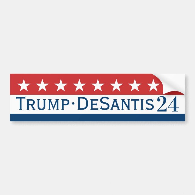 Sticker pare-chocs Donald Trump Mike Pence Stars 2 (Devant)