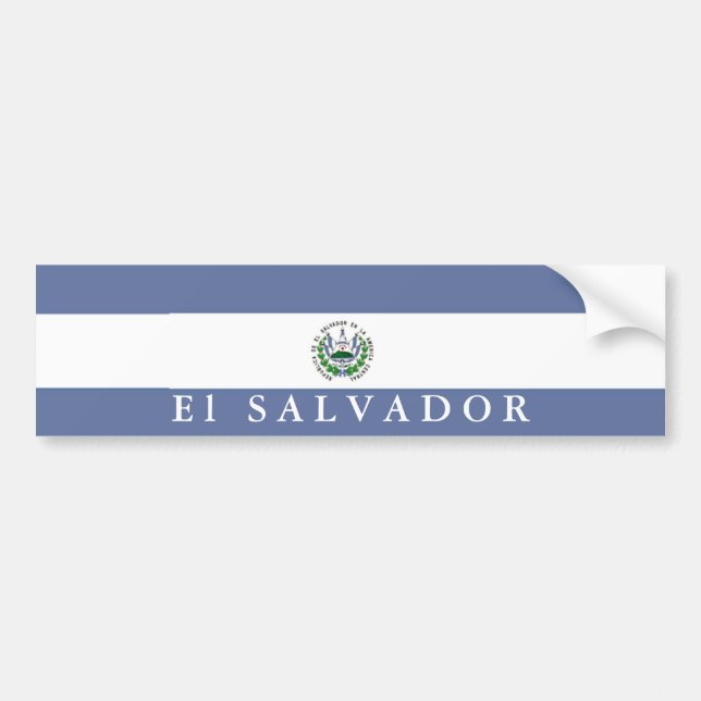 Sticker pare-chocs du drapeau du Salvador (Devant)