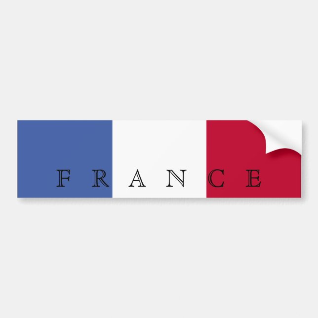 Sticker pare-chocs du drapeau français (Devant)