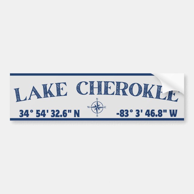 Sticker pare-chocs du lac Cherokee (Devant)
