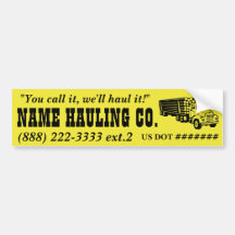 Sticker pare-chocs du logo professionnel personnal