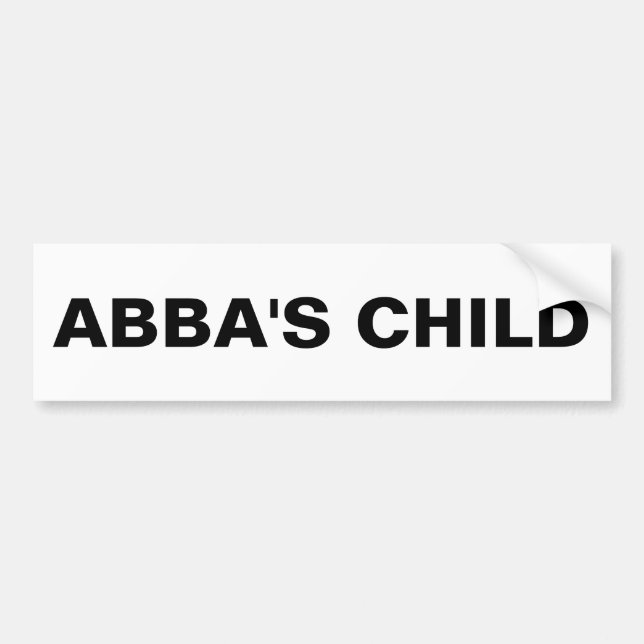 Sticker pare-chocs "Enfant d'Abba" (Devant)