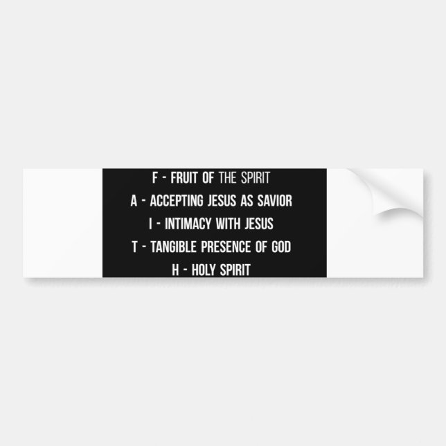 Sticker pare-chocs F.A.I.T.H. (Devant)