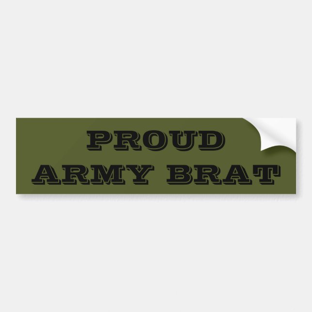 Sticker pare-chocs Fier Brat de l'armée (Devant)