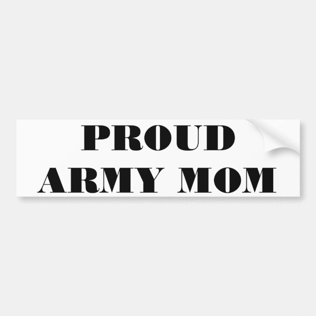 Sticker pare-chocs Fière maman armée (Devant)