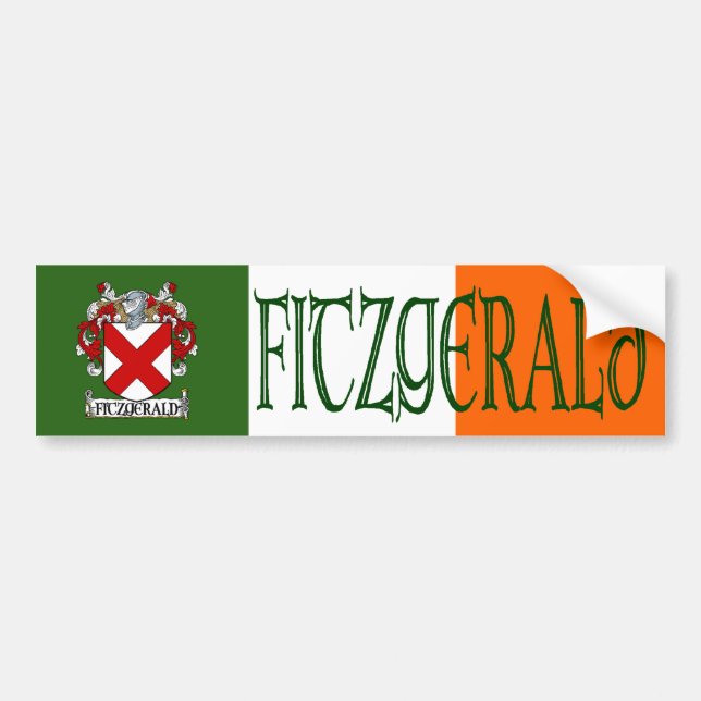 Sticker pare-chocs Fitzgerald Coat d'armoiries (Devant)