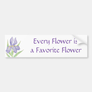 Sticker pare-chocs Fleur favori