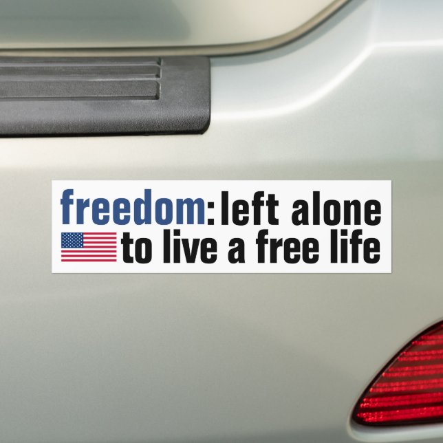 Sticker pare-chocs Freedom (drapeau v.3) (En voiture)
