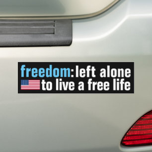 Sticker pare-chocs Freedom (drapeau v.3, noir)