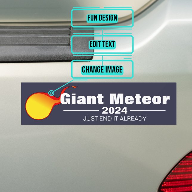 Sticker pare-chocs géant Meteor 2024 (If you feel that things haven't gotten much better, here is your chance to sport a new sticker.)