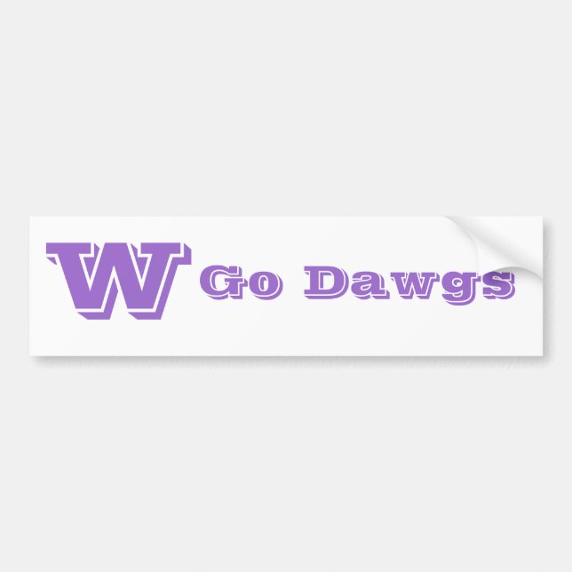 Sticker pare-chocs Go Dawgs (Devant)