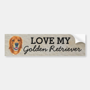 Sticker pare-chocs Golden Retriever