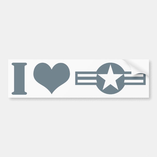 Sticker pare-chocs I Luv USA (Devant)