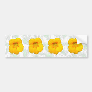 Sticker pare-chocs Jaune brillant Fleurs de Nastur